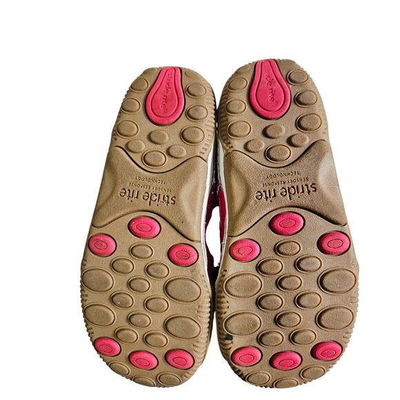 Stride Rite Girls 10M Baby Walker Shoe Pink Floral Butterfly Cutout Soft Motion - Picture 6 of 6